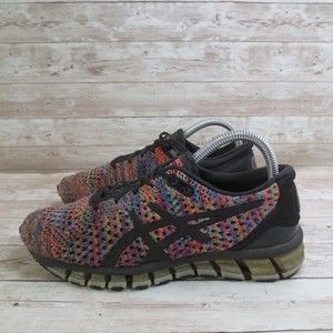 Asics Shoes Womens 7 Black Running Shoes Gel-Quantum 360 Multicolor Rainbow *
